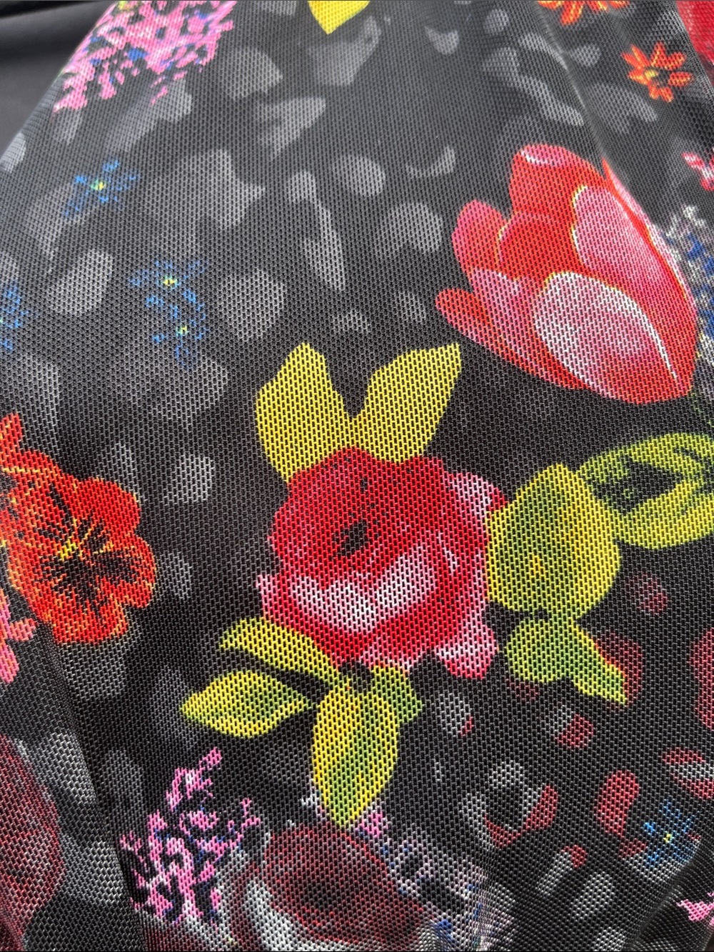 Betsey Johnson Black Floral Wrap Maxi Dress sz 16 - Picture 6 of 10